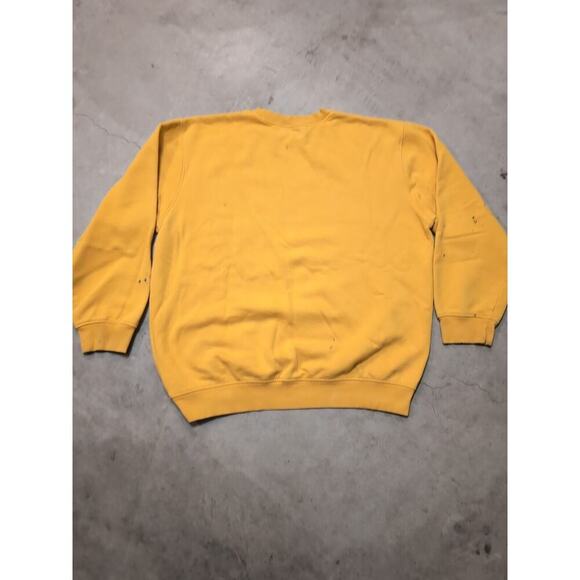 VTG Nike Center Swoosh Mens XXL Yellow Pullover Stained Gray Bar Tag - Picture 10 of 10